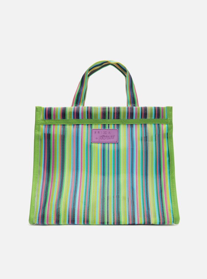 Kit Chinelo de Dedo Verde Listras e Bag Fruttare