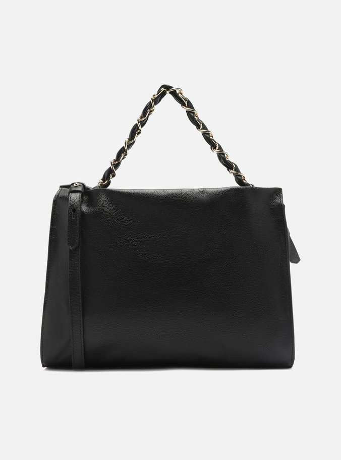 Bolsa Tote Preta Couro Milano Grande