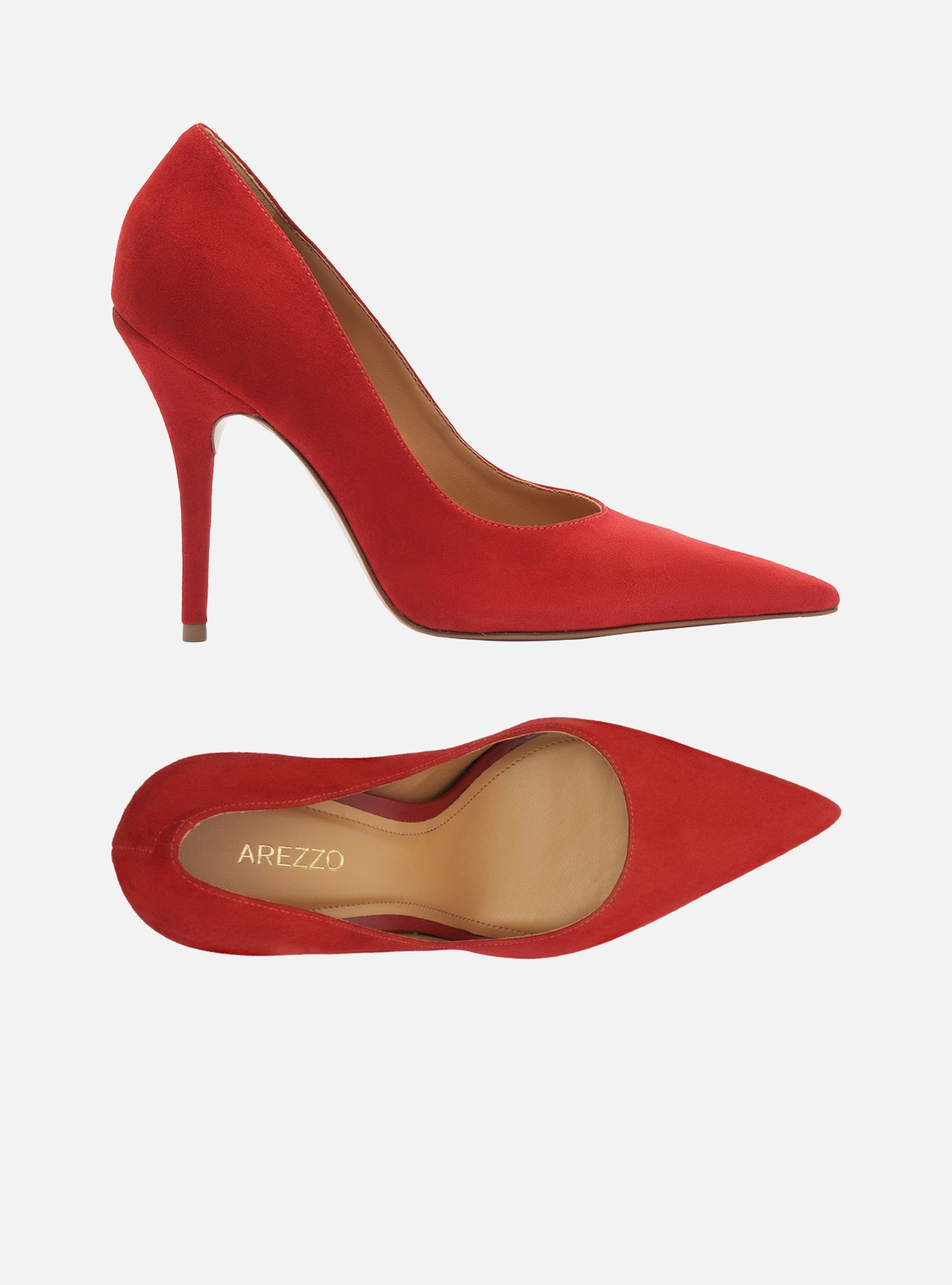 Scarpin Vermelho Camurça Salto Fino Essencial 100 — foto 5