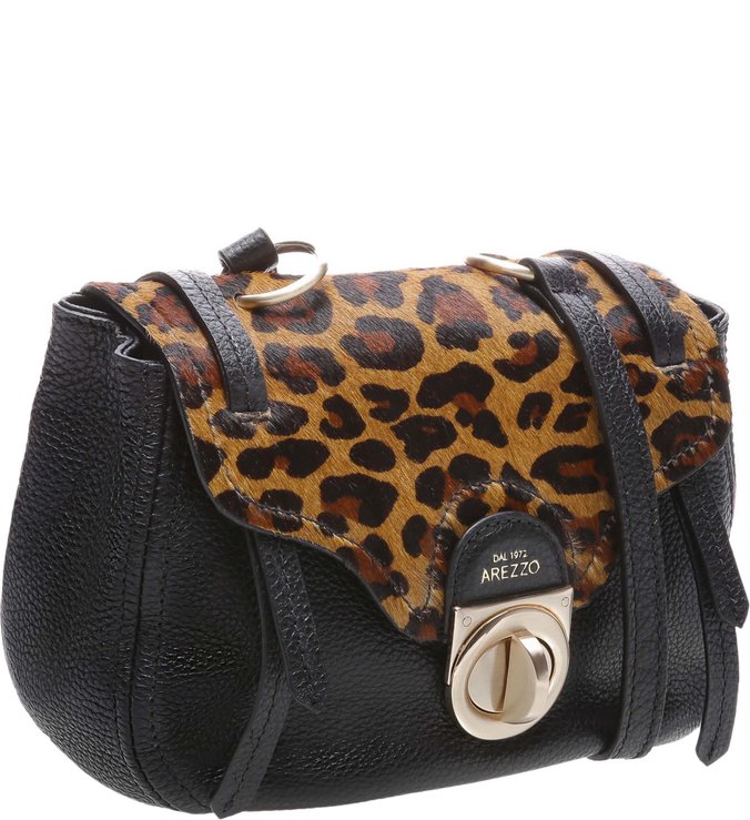 Bolsa Tiracolo Couro Bettina Pequena Animal Print