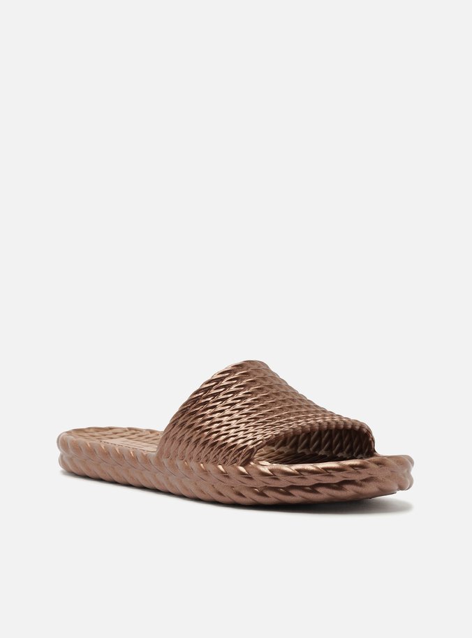 Chinelo Slide Marrom Metal Marrocos