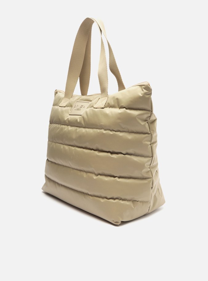 Bolsa Shopping Nude Nylon Puffer Grande