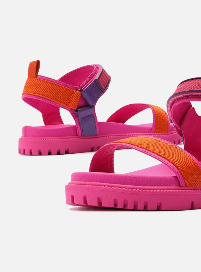 Papete Infantil Rosa Tratorada Tiras Coloridas Bambini