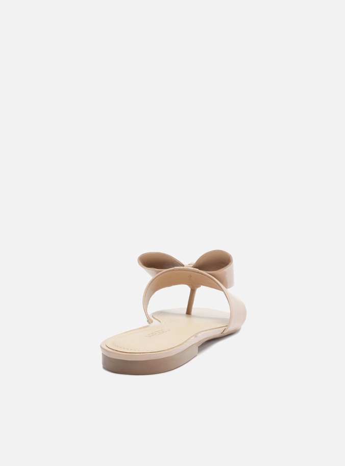 Rasteira Nude Minimalista Laço