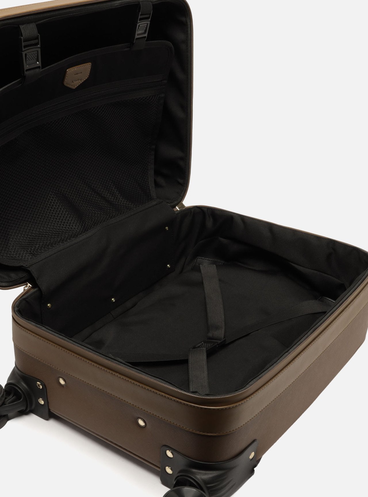 Bolsa Mala Marrom Grande Metais — foto 4