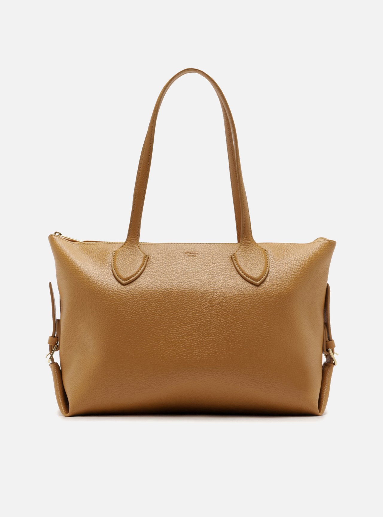 Bolsa Shopping Marrom Texturizada Grande Fivelas — foto 1