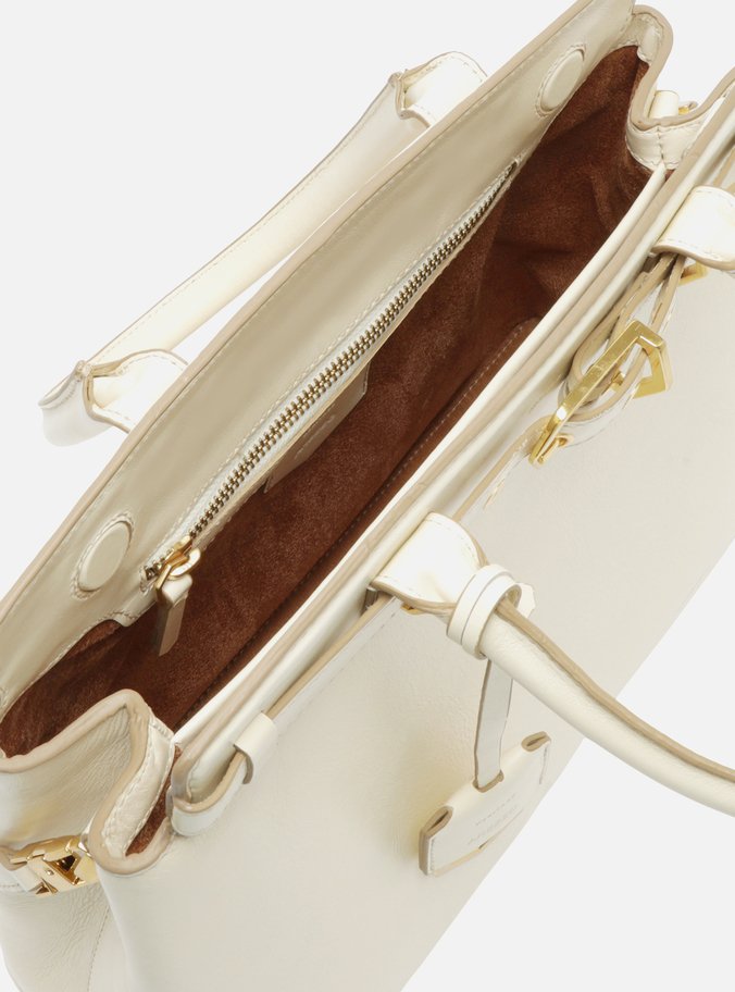 Bolsa Tote Off-White Couro Grande Bag Charm Victória