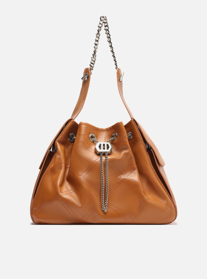 Bolsa Hobo Marrom Couro Grande Matelassê