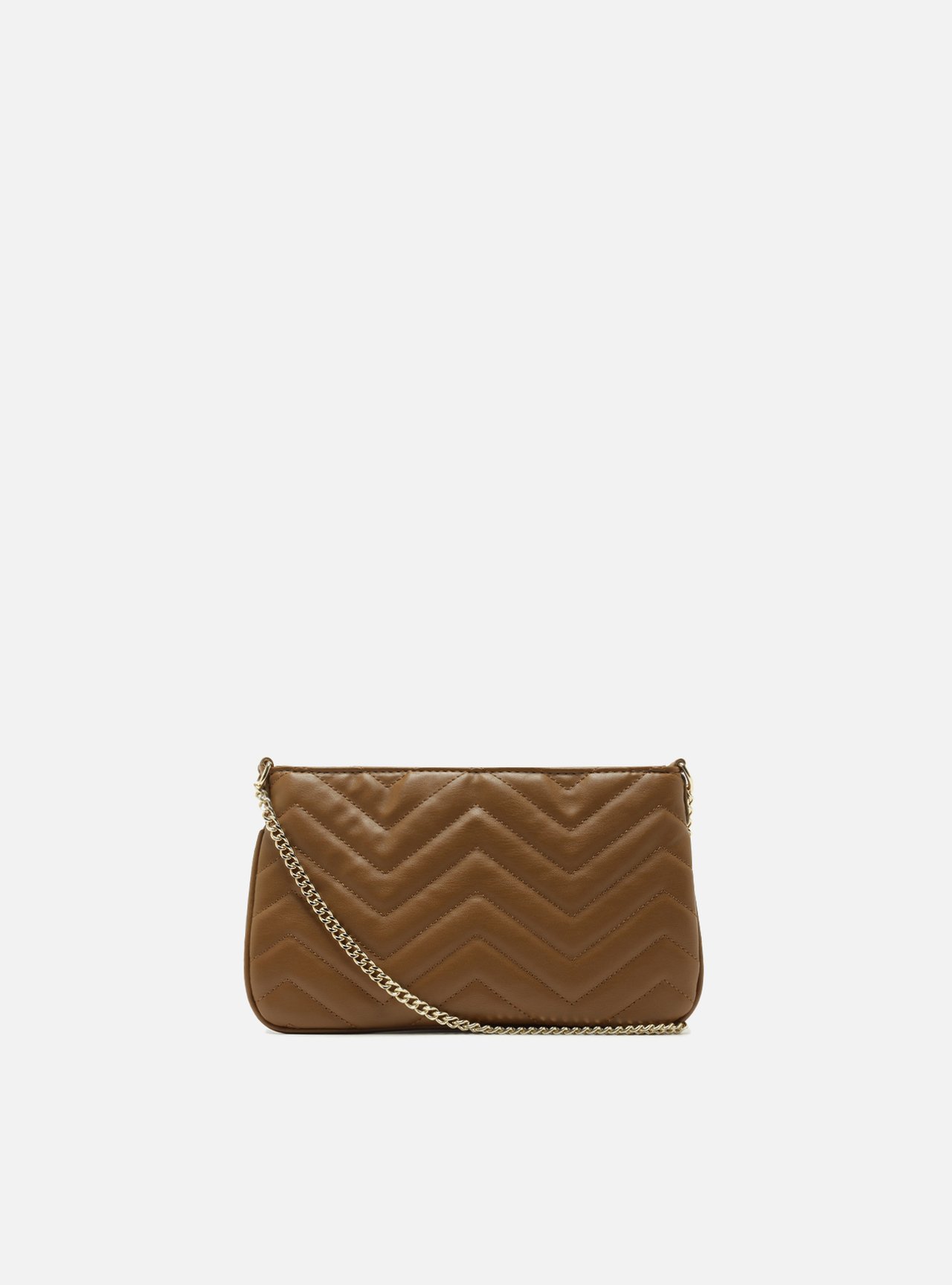 Bolsa Tiracolo Marrom Matelassê Pequena Corrente — foto 3