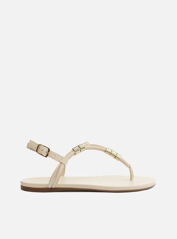Sandália Rasteira Off-White Slim