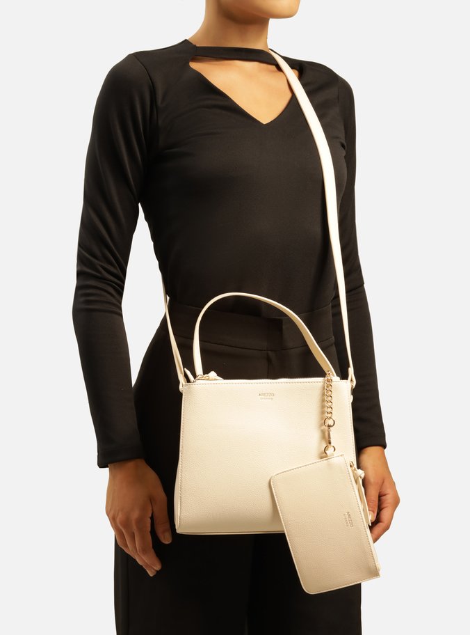Bolsa Branca Tote Média