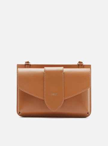 Mini Bag Marrom Couro Porta-Celular