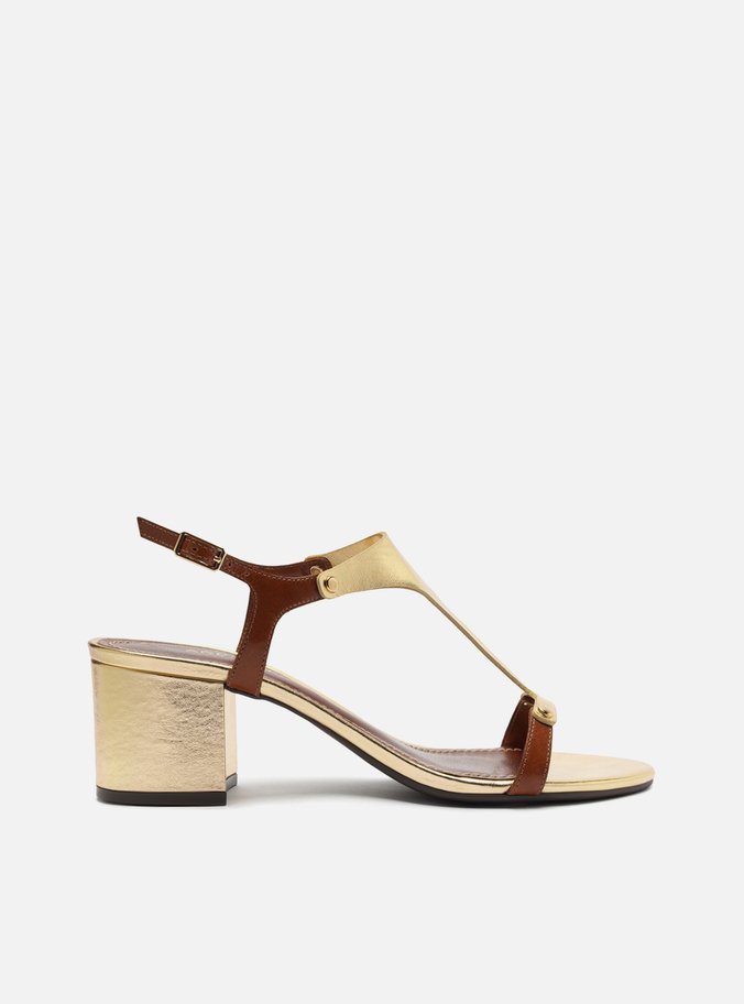 Sandália Multicolorida Salto Bloco