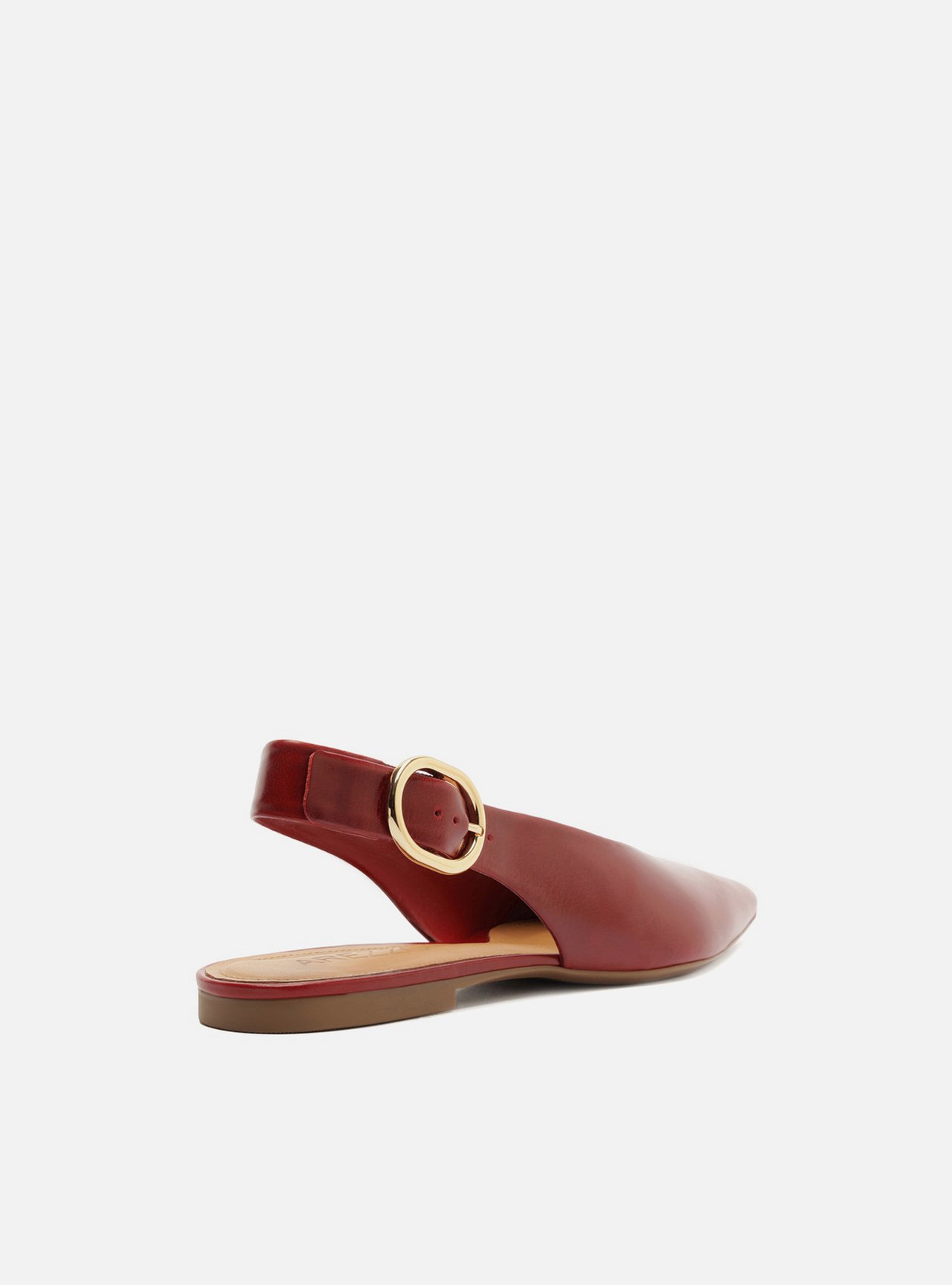 Sapatilha Vermelha Couro Slingback Bico Fino Becca — foto 3