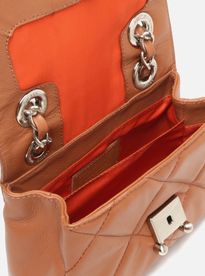 Bolsa Tiracolo Marrom Couro Mizz Pequena
