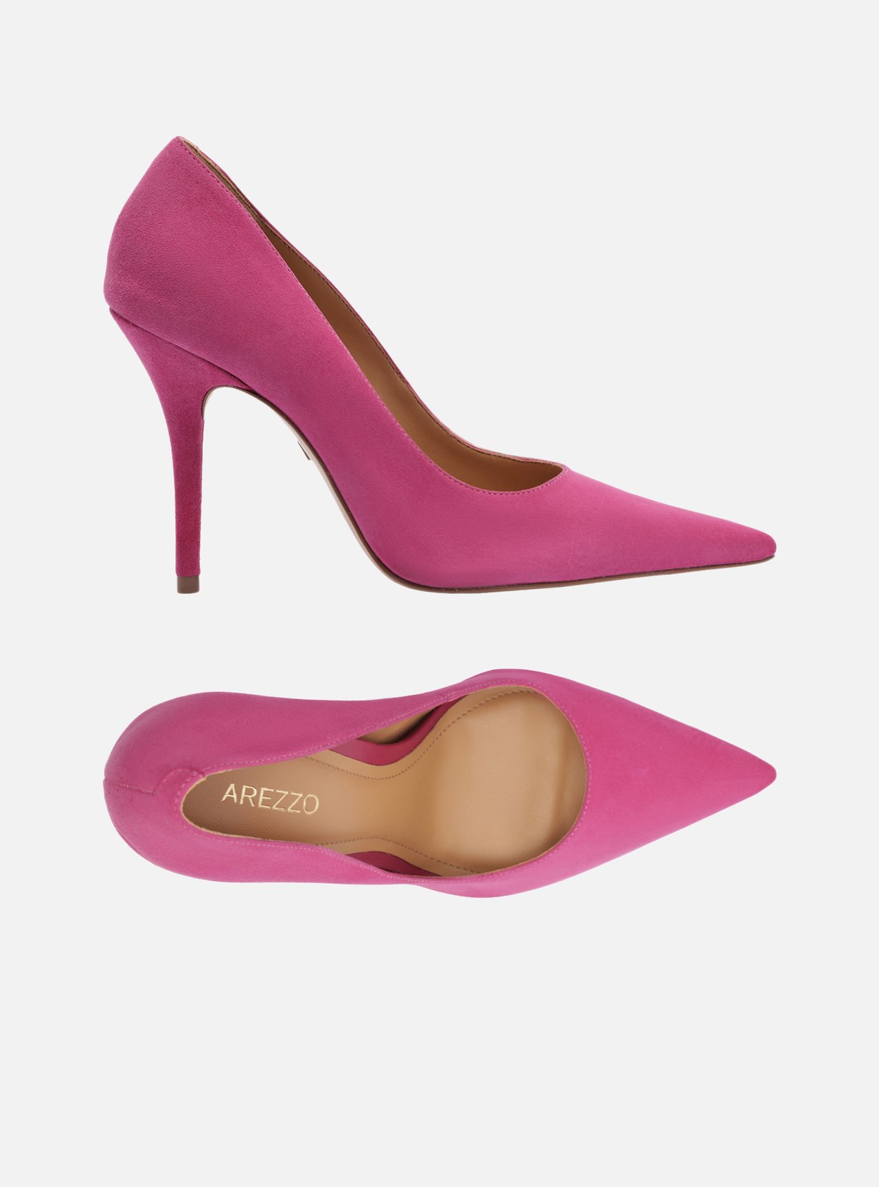 Scarpin Rosa Camurça Salto Fino Essencial 100 — foto 5