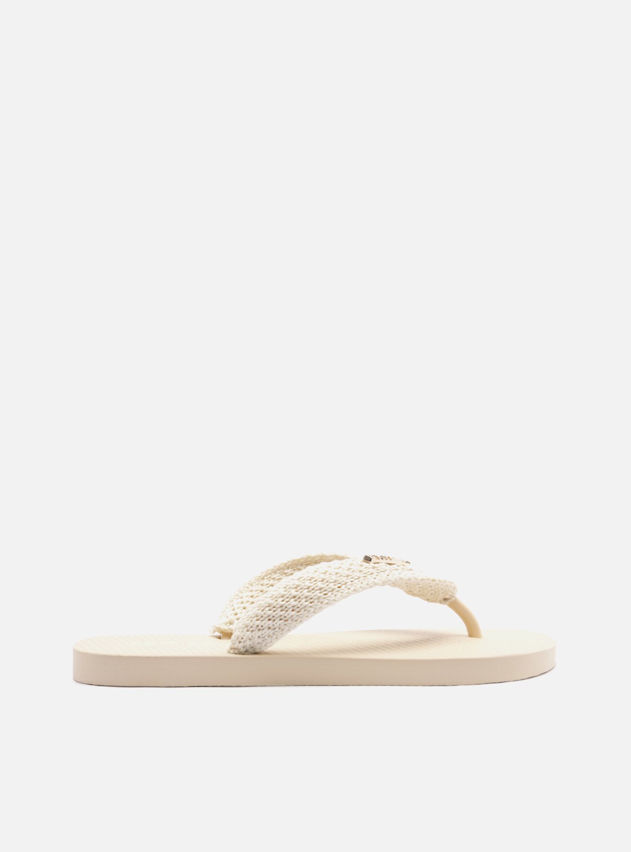 Chinelo de Dedo Branco Essential Tiras Crochê — foto 3