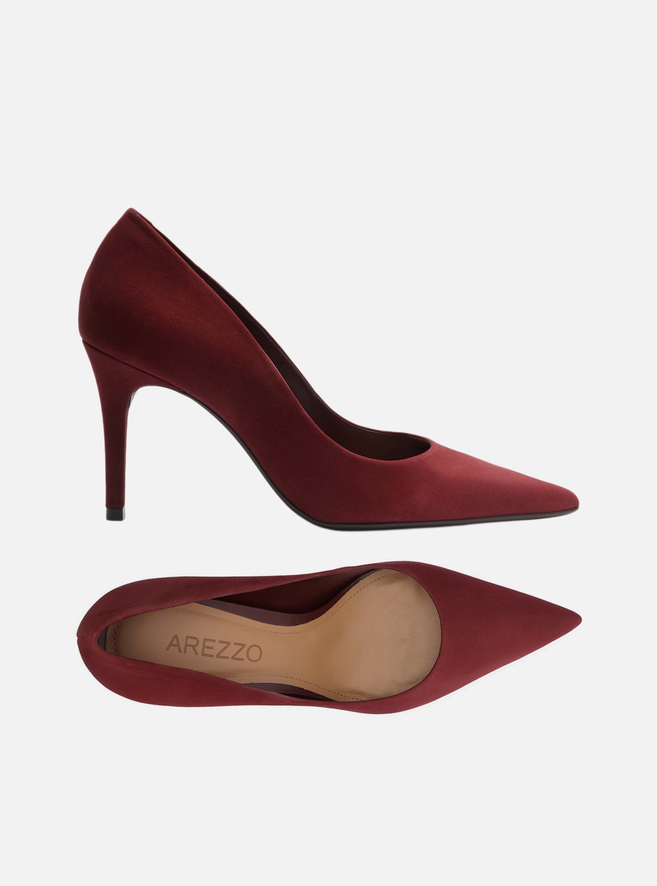 Scarpin Vermelho Couro Salto Médio Fino Metalizado — foto 5
