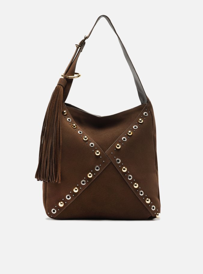 Bolsa Hobo Marrom Couro Becca Grande