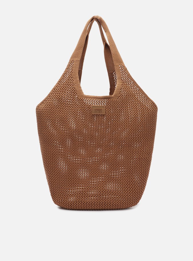 Bolsa Shopping Marrom Knit Grande Brizza