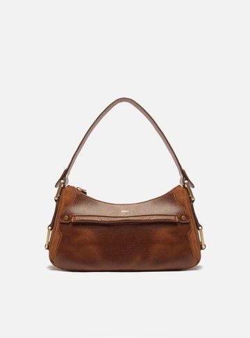 Bolsa Tiracolo Marrom Couro Gretha Média