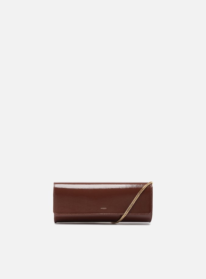 Bolsa Tiracolo Marrom Couro Pequena Alongada