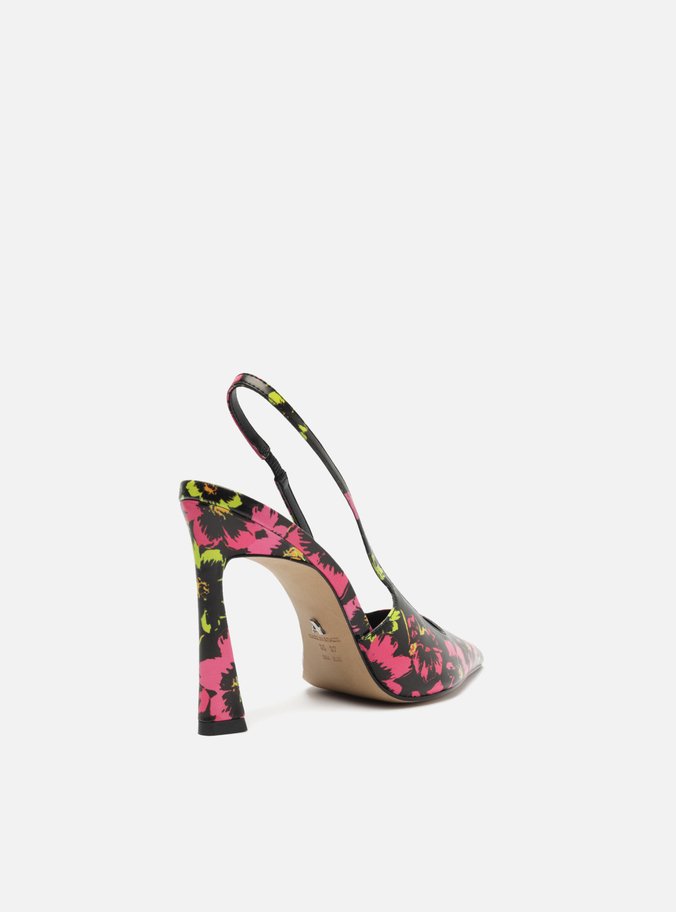 Scarpin Color Estampa Bico Fino Slingback Kaia