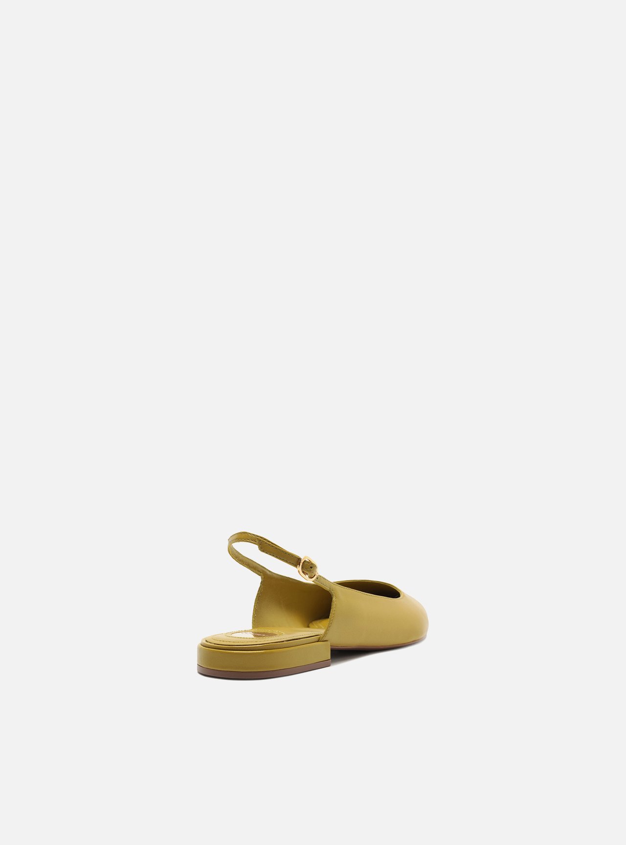 Sapatilha Verde Couro Slingback Bico Fino — foto 3