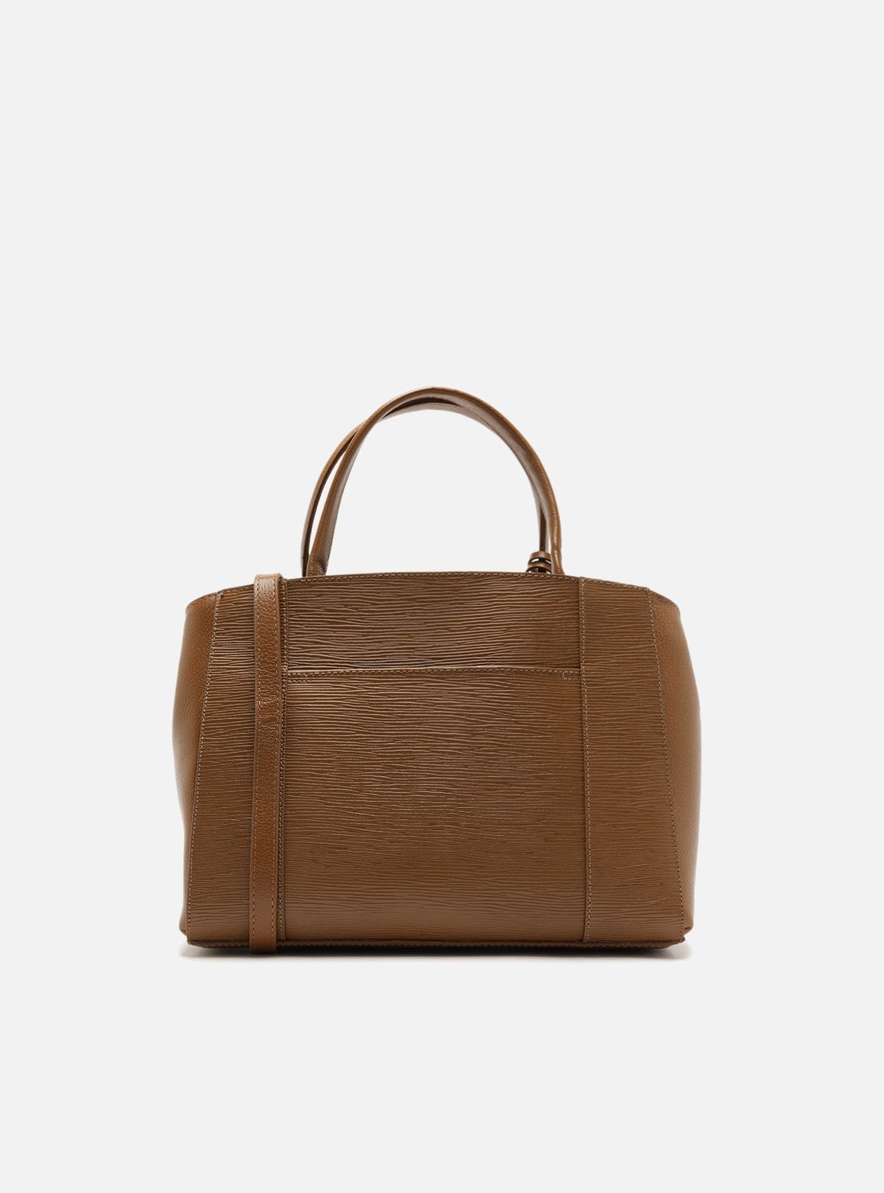 Bolsa Tote Marrom Couro Bella Média — foto 3