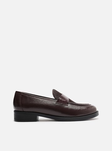 Mocassim Marrom Couro Mix Pelo Tira