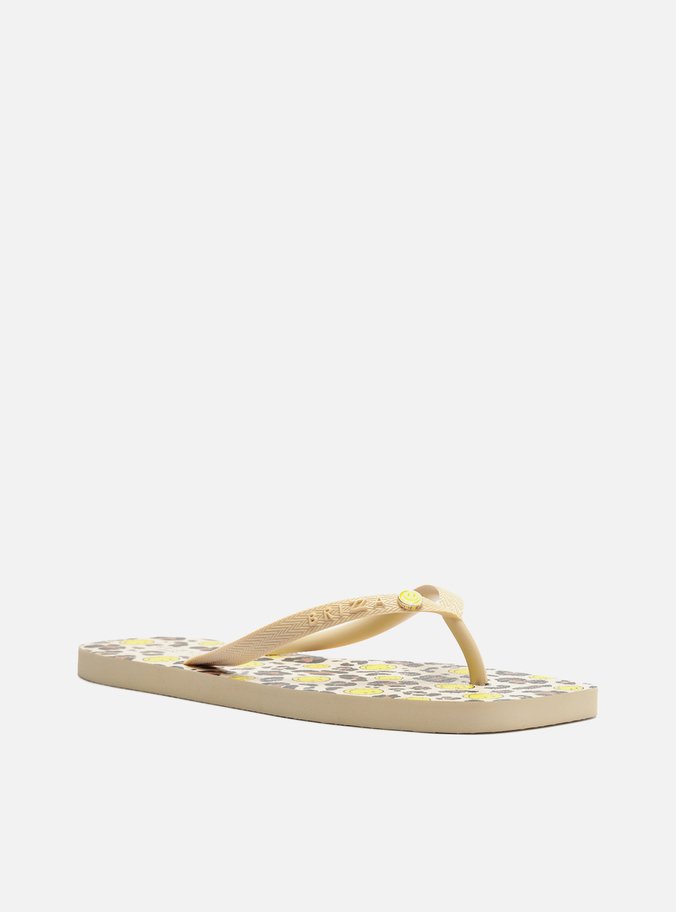 Chinelo de Dedo Off-White Square Print Smiley