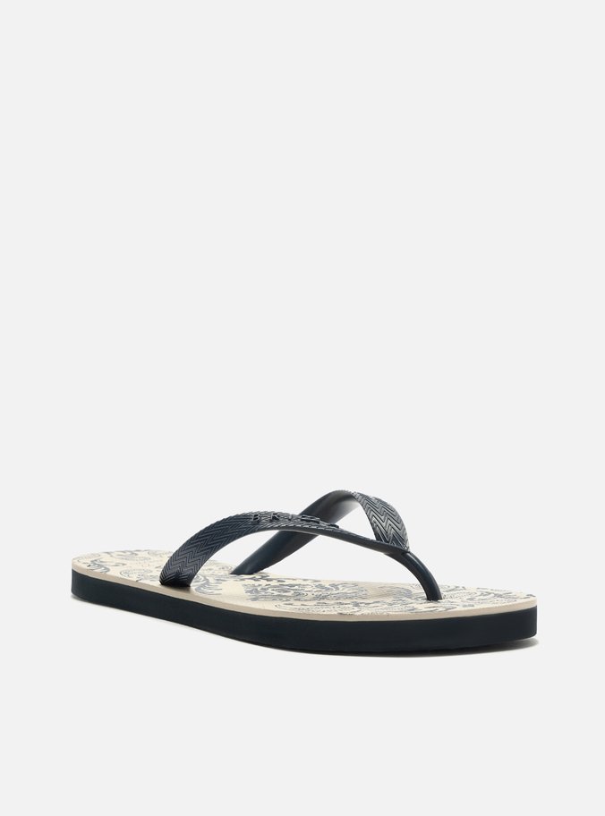 Chinelo de Dedo Estampado Azul