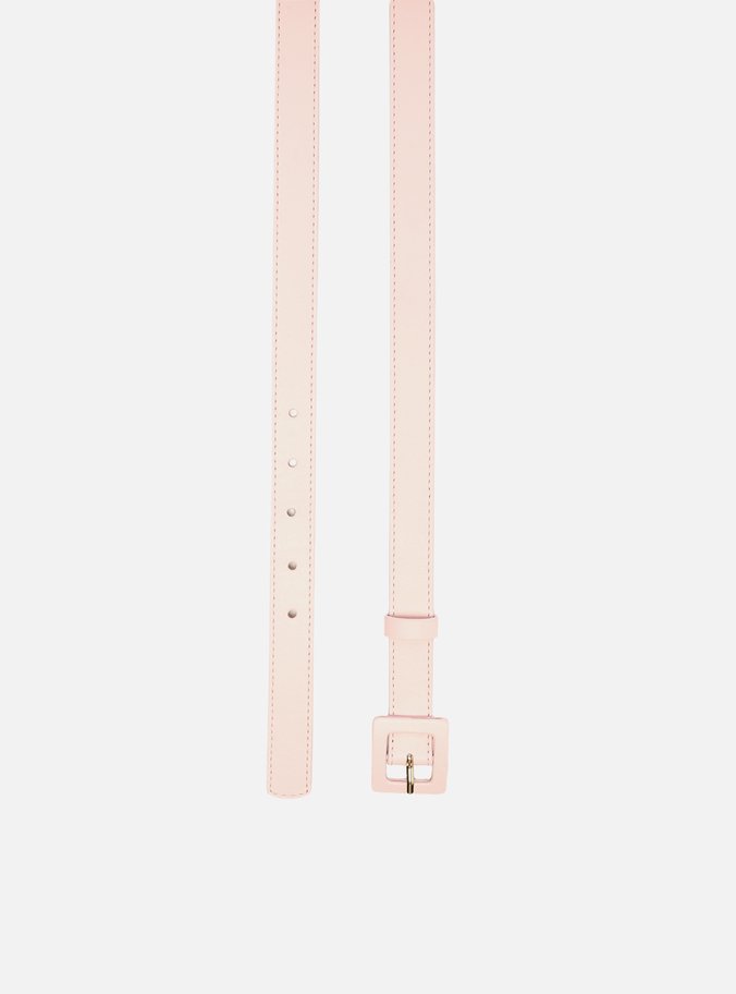 Cinto Rosa Couro Jane Fino