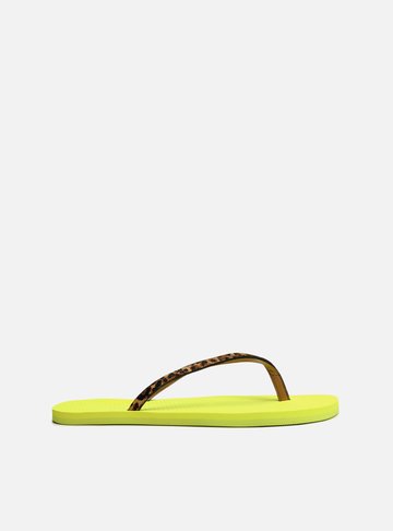 Chinelo Verde e Animal Print Brizza Strap
