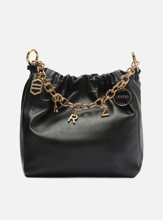 Bolsa Tiracolo Preta Couro Olívia Pequena