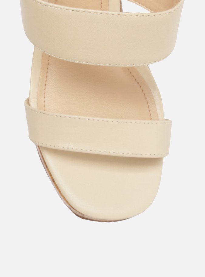 Sandália Off-White Plataforma Tiras