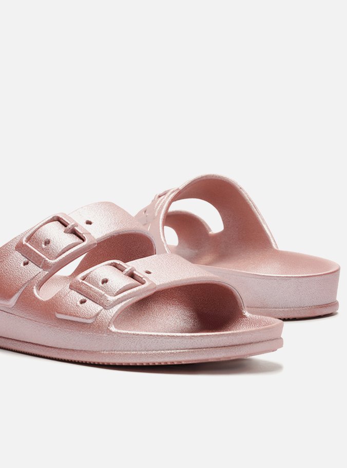 Slide Rosa Metal Tiras Lua Brizza