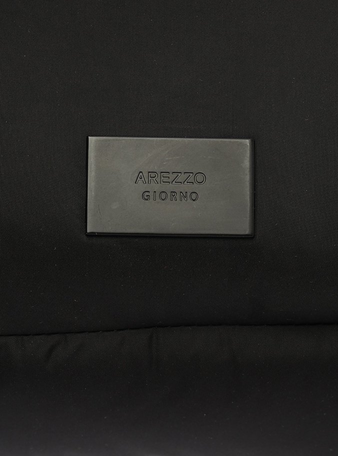 Bolsa Tiracolo Preta Nylon Média Bolso