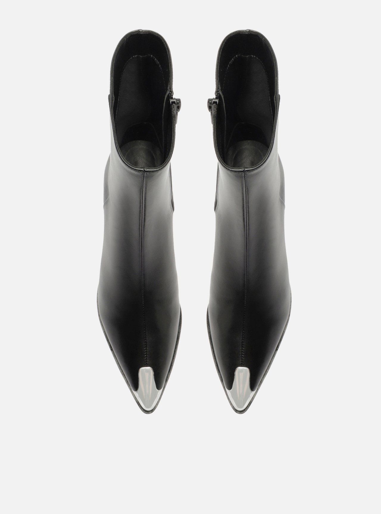 Bota Preta Couro Cano Curto West Cap Toe Metal — foto 6