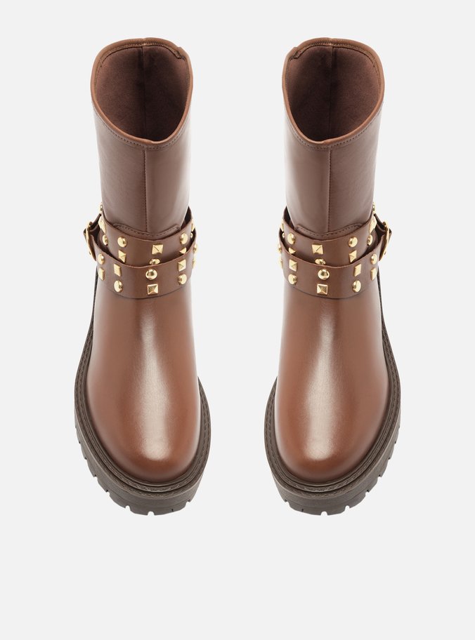 Bota Marrom Salto Baixo