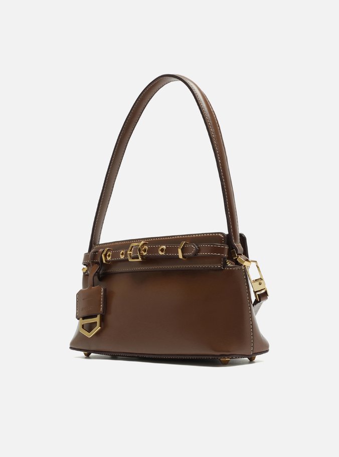 Bolsa Tiracolo Marrom Couro Pequena Victória