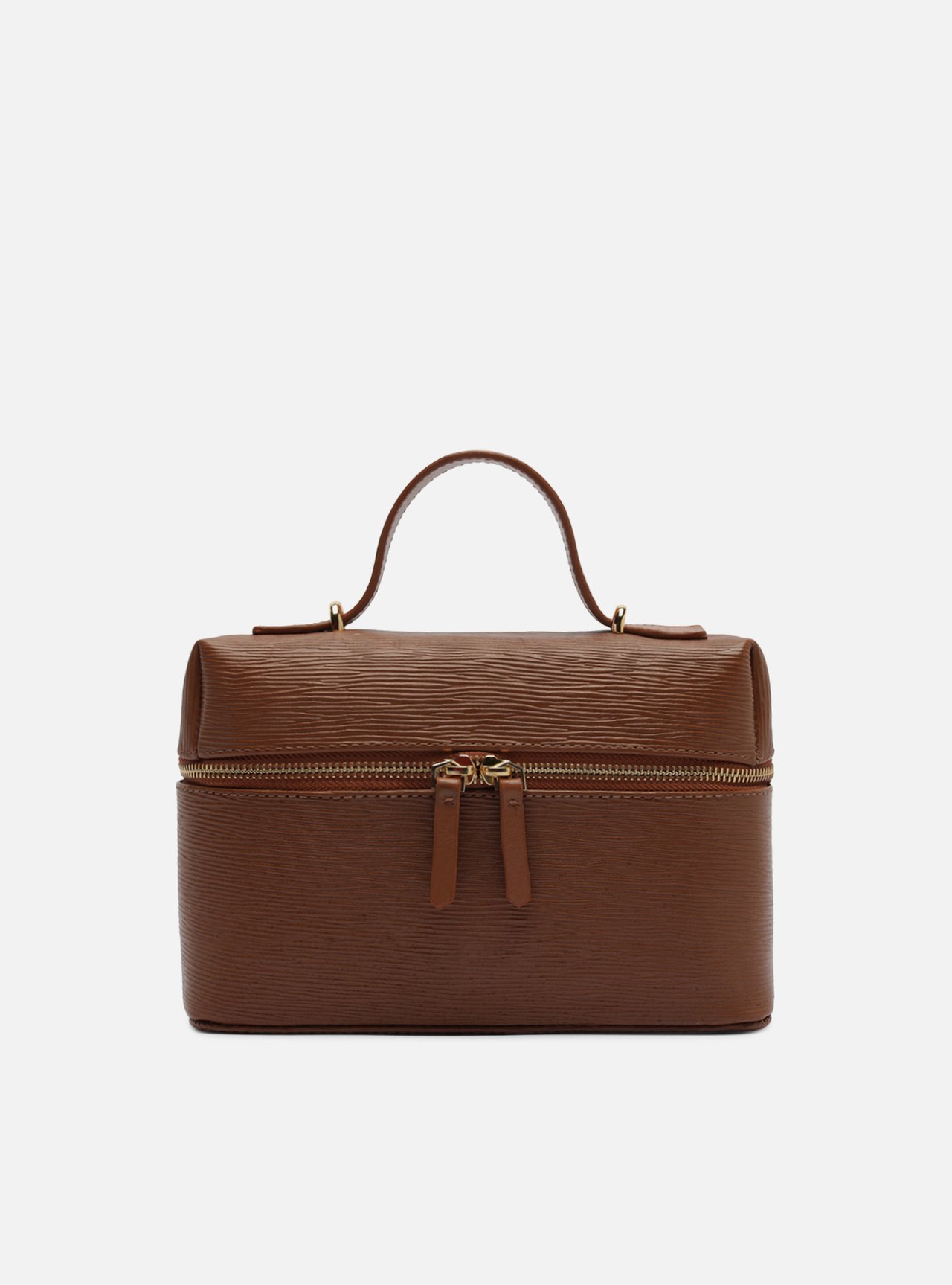 Bolsa Tiracolo Marrom Couro Média — foto 1