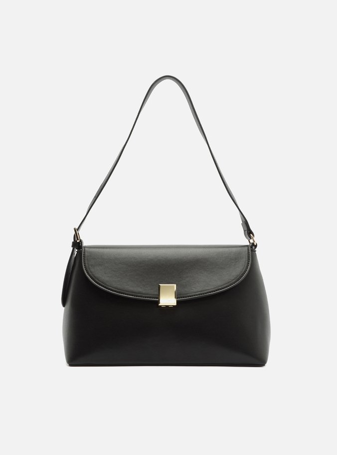 Bolsa Tiracolo Preta Média Metal