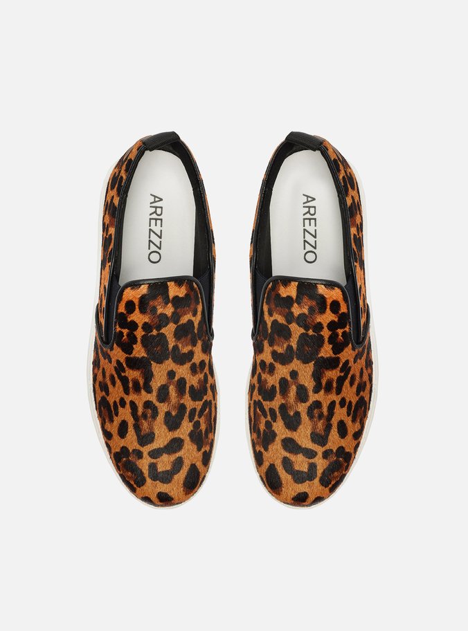 Tênis Slip On Animal Print Flatform Onça