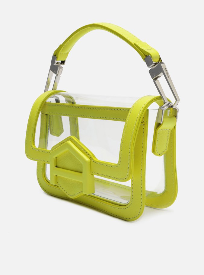 Bolsa Tiracolo Amarela Vinil Pequena