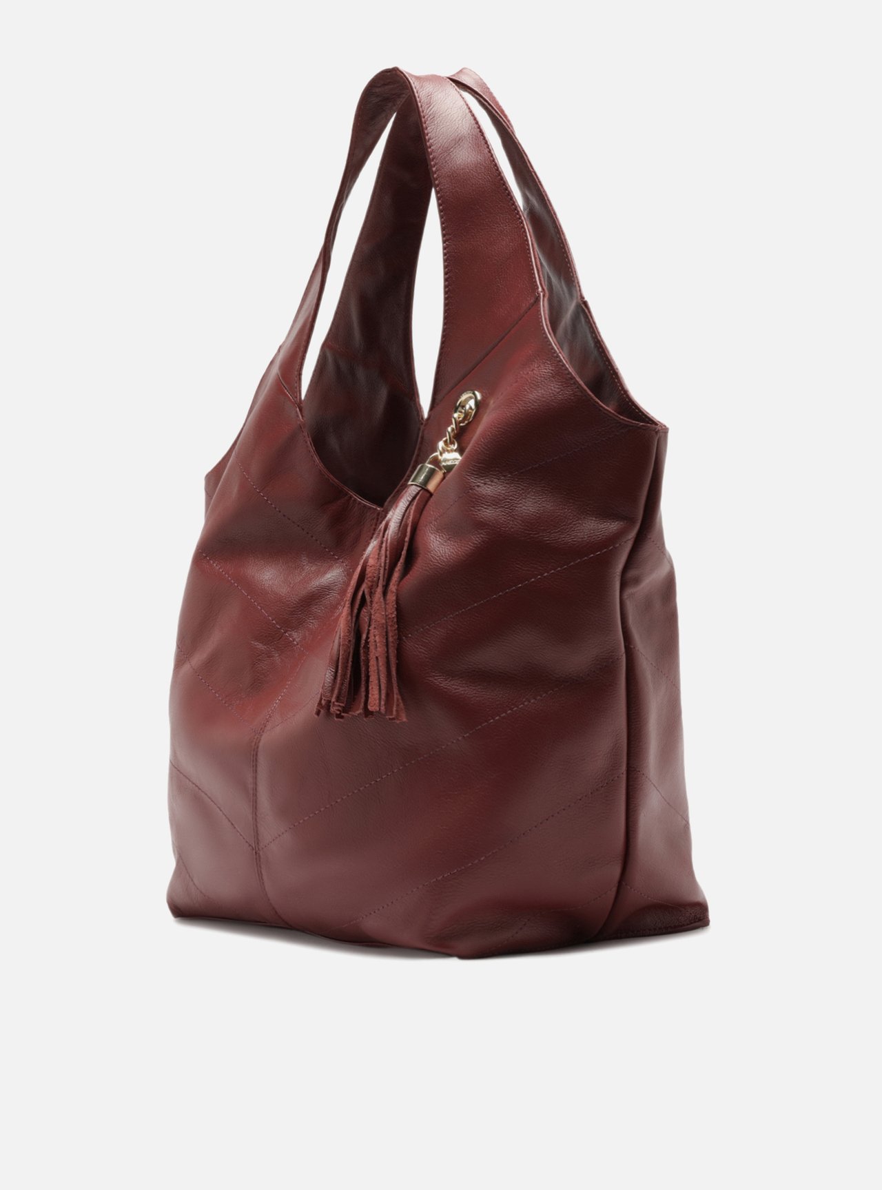 Bolsa Hobo Vermelha Couro Ísis Grande — foto 2