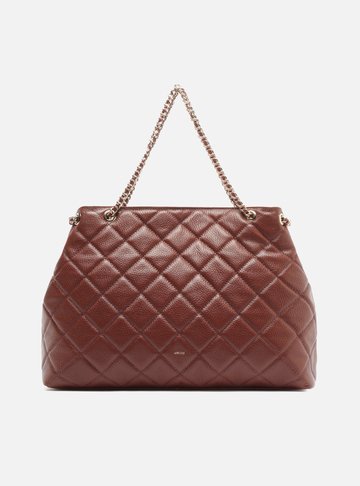 Arezzo — Bolsa Tote Marrom Couro Matelassê Gab Grande