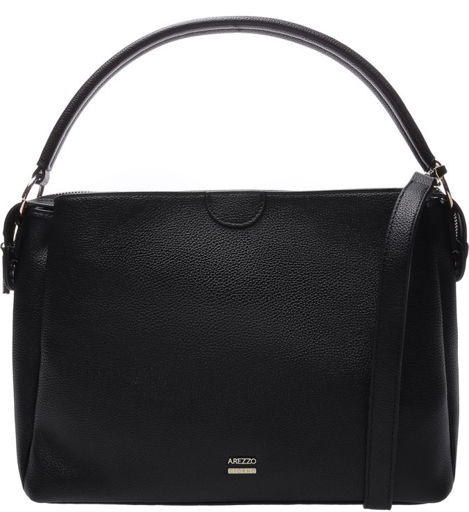 Bolsa Tote Grande Quadrada Preta