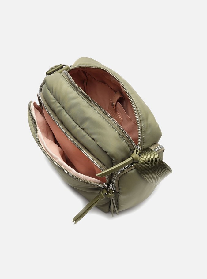 Bolsa Tiracolo Verde Nylon Média Bolso