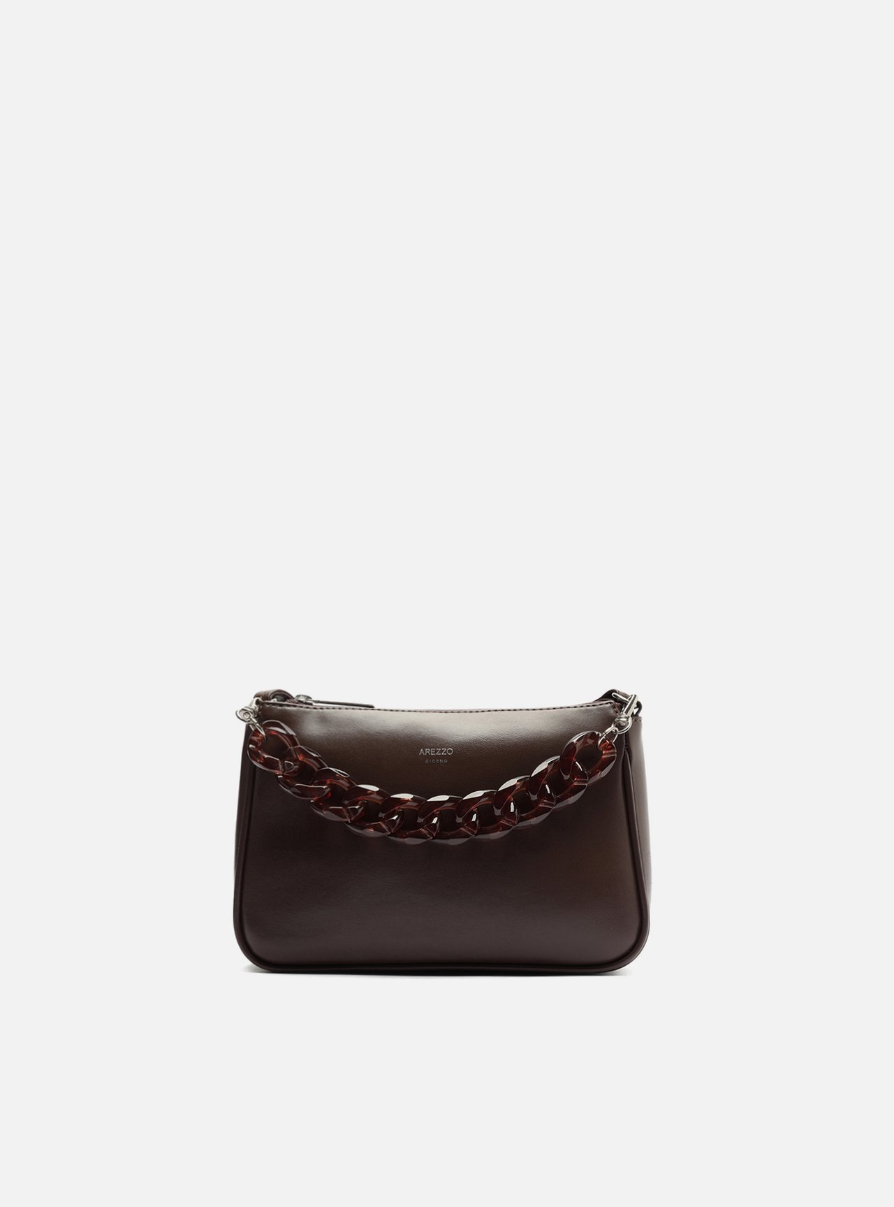 Bolsa Tiracolo Marrom Iara Pequena Translúcida — foto 1